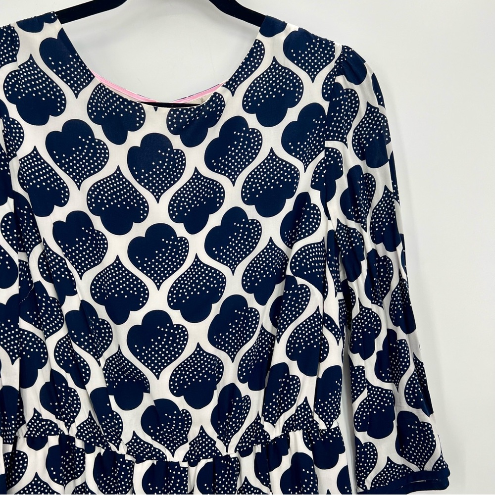 Anthropologie Boden Molly Dress Style WH989 Abstract Print Knee Length US 10L